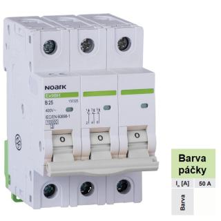 Noark 100508 Ex9BH 3P D50 Instalační jistič 10 kA, charakteristika D, 50 A, 3pól (Ex9BH 3P D50)