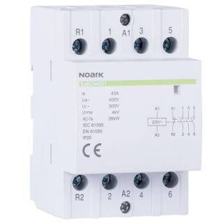 Noark 102419 Ex9CH40 40 24V 50/60Hz Instalační stykač, 40 A, ovl. 24 V, 4 NO  kontakty (Ex9CH40 40 24V 50/60Hz)