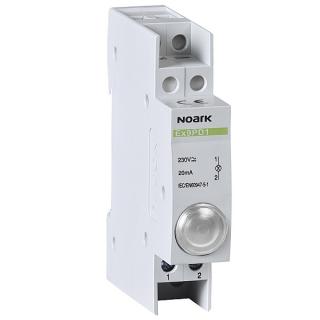 Noark 102453 Ex9PD1w 230V AC/DC Světelné návěstí, 230V AC/DC, 1 bílá LED (Ex9PD1w 230V AC/DC)