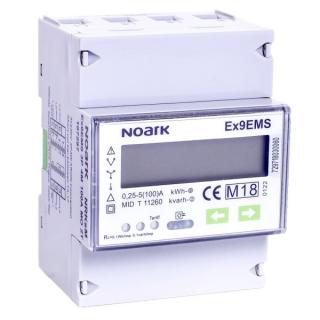 Noark 107297 Ex9EMS 3P 4M 100A MO 2T Smart Elektroměr 3-polový, 4-modulový, 100 A, ModBus-komunikace, 2-tarifní, LCD displej (Ex9EMS 3P 4M 100A MO 2T)