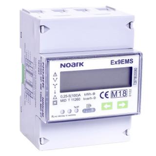 Noark 107298 Ex9EMS 3P 4M CT 2T Smart Elektroměr 3-polový, 4-modulový, nepřímé měření, 2-tarifní, LCD displej (Ex9EMS 3P 4M CT 2T)