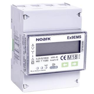 Noark 107300 Ex9EMS 3P 4M CT MO 2T Smart Elektroměr 3-polový, 4-modulový, nepřímé měření, ModBus-komunikace, 2-tarifní, LCD displej (Ex9EMS 3P 4M CT MO 2T)