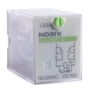 Noark 110292 Zásuvná relé Ex9JM2L10 24VDC, 2 přepínací kontakty (Noark 110292)
