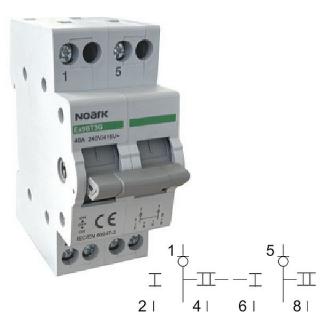 Noark 113921 Ex9BT3G 2CO 16A EU Skupinový přepínač (I-0-II), 2CO, 16A (Noark 113921)