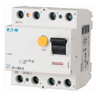 Proudový chránič EATON 102925 PF7-100/4/0,03 na DIN lištu (EATON 102925)
