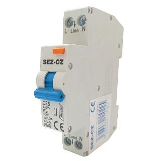 SEZ SNR/40-C25 Jistič 1P s proudovým chráničem 25A,C 6kA (SEZ SNR/40-C25)