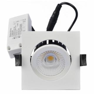 Tracon DLNCOBD13W Čtvercové podhledové LED svítidlo, otočitelné 230 V, 50Hz, 13W, 4000K, 1210lm, 60°, IP65, EEI=F (Tracon DLNCOBD13W)