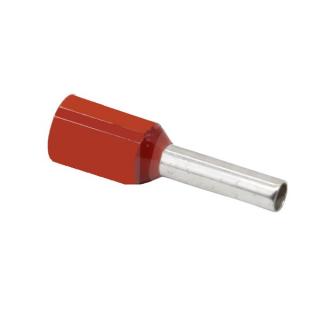 Tracon E115 Izolované lisovací dutinky s plastovým krčkem, červené 1,5mm2, L=25mm (Tracon E115)