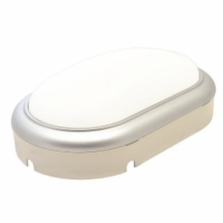 Tracon LHLMOS15NW Průmyslové prachotěsné LED svítidlose stříbrným lemem,oválné 230 V, 50 Hz, 15 W, 4000 K, 1050 lm, IP54, ABS+PC, EEI=G (Tracon LHLMOS15NW)