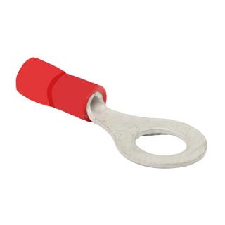 Tracon PSZ10-10 Izolovaná Cu lisovací kabelová oka, červená, pocínovaná 10mm2, M10, (d1=4,7mm, d2=10,5mm),PVC (Tracon PSZ10-10)