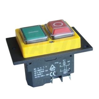 Tracon SSTM-02 Bezpečnostní tlačítko, základní provedení 4PIN, 230VAC, 12A/AC3, IP54, 6,3×0,8 (Tracon SSTM-02)