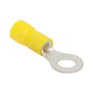 Tracon SSZ10 Izolovaná Cu lisovací kabelová oka, žlutá, pocínovaná 6mm2, M10, (d1=3,4mm, d2=10,5mm), PVC (Tracon SSZ10)