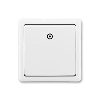 Vypínač Classic tlačítko bez kontrolky bílé ABB 3553-80289 B1 (ABB 3553-80289B1)