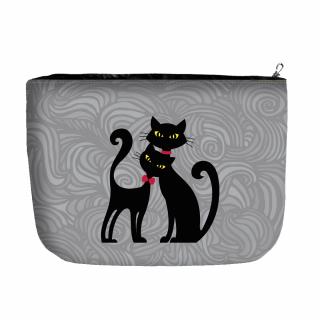 Kosmetická/toaletní taška velká - Cats in Black