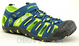 JUNIOR LEAGUE 151059 blue/lime, dětská obuv - sandály vel.33