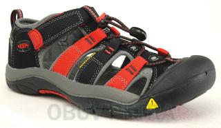 KEEN NEWPORT H2 black/racing red multi 1014258, outdoorové dětské sandály vel.39