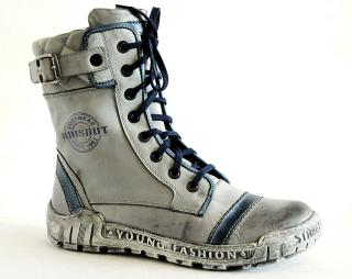 KRISBUT 3026-2 grey, dámská zimní obuv vel.41