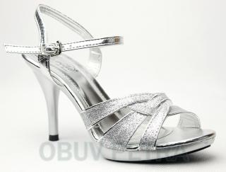 LA VITA JF452244 stříbrná, dámská společenská obuv vel.41