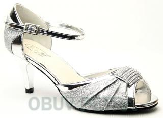 LA VITA JF552324 silver, dámská společenská obuv vel.39