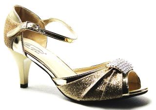 LA VITA JF552324 zlatá, dámská společenská obuv vel.38