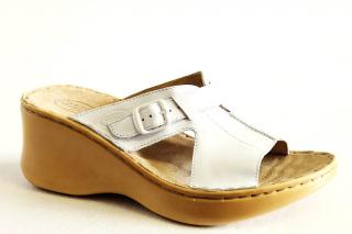 ORTO PLUS 3066-10 bílé, dámské pantofle  vel.41