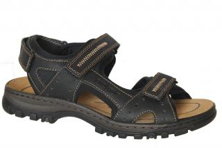 RIEKER 25063-00 black, pánské sandály vel.43