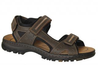 RIEKER 25063-25 brown combi, pánské sandály vel.43