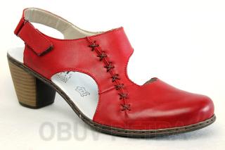 RIEKER 40950-33 red, dámská letní obuv vel.41