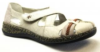 RIEKER 46352-60 beige, dámská letní obuv vel.40