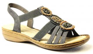 RIEKER 60804-45 grey, dámská letní obuv vel.38