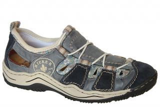 RIEKER L0561-14 blau combi, dámské sandály vel.42