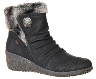 RIEKER Y0363-01 black combi, dámská zimní obuv vel.37