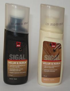 SIGAL VELUR &amp; NUBUK regenerace a impregnace pro vlasové materiály 75ml