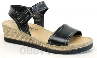 TAMARIS 28154-26 black sandály, dámská letní obuv vel.40