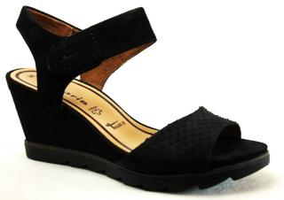 TAMARIS 28302-26 black, dámské sandály na klínu vel.41