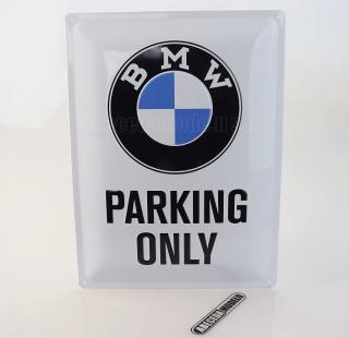 Plechová cedule BMW Parking Only 40x30