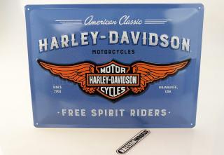 Plechová cedule Harley Davidson Free Spirit Riders 40x30