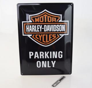 Plechová cedule Harley Davidson Parking Only 40x30