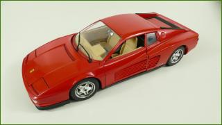 Kovový Model Bburago 1:18 - Ferrari Testarossa - (1984)