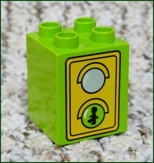 Lego® Duplo® 2x2x2 Limetka Semafor - (Zelená/Červená) (Lego® Duplo®)