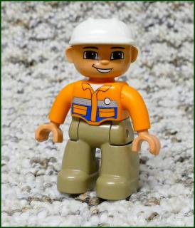 Lego® Duplo® Figurka Cestář Bílá Helma (Lego® Duplo®)