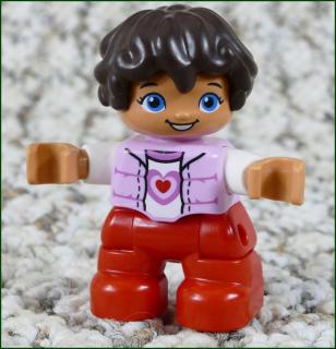 Lego® Duplo® Figurka Dítě v Růžovém - Hnědé Vlasy (Lego® Duplo®)
