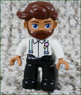 Lego® Duplo® Figurka Pán s Hnědými Vlasy a Černými Kalhotami (Lego® Duplo®)