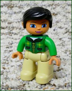 Lego® Duplo® Figurka Paní v Zeleném s Drdolem (Lego® Duplo®)