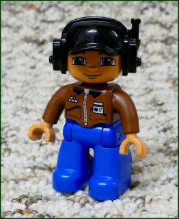 Lego® Duplo® Figurka Pilot Vrtulníku - Modro/Hnědý (Lego® Duplo®)
