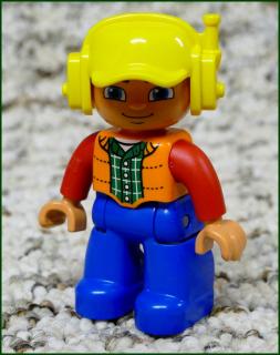 Lego® Duplo® Figurka Pilot Vrtulníku Modro/Oranžový (Lego® Duplo®)