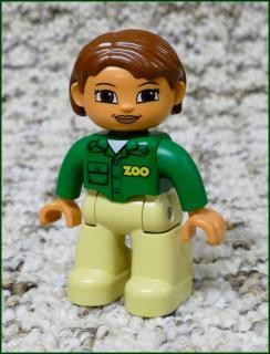 Lego® Duplo® Figurka Zoo Ošetřovatelka Béžovo/Zelená (Lego® Duplo®)