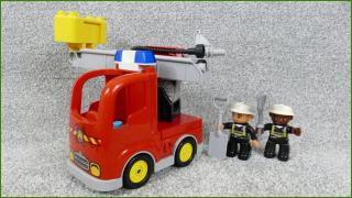 Lego® Duplo® Hasičské Auto s Otočným Žebříkem a Dvěma Hasiči (Lego® Duplo®)