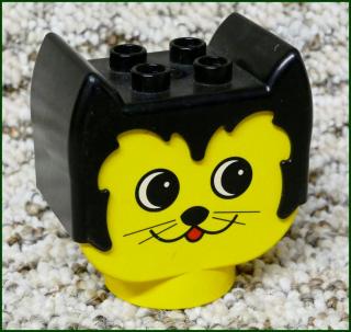 Lego® Duplo® Hlava Kočky - Černá - Malé Oči (Lego® Duplo®)
