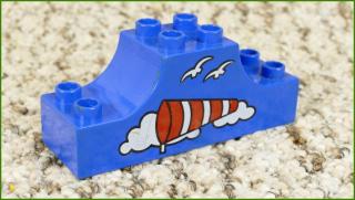 Lego® Duplo® Klenutá Kostka 2x6 Modrá - Směr Větru (Lego® Duplo®)